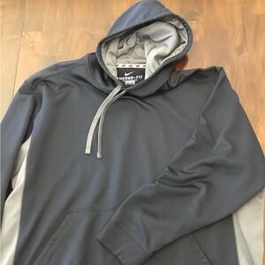 Nike hoodie, navy blue with gray. good condition, size XXL
